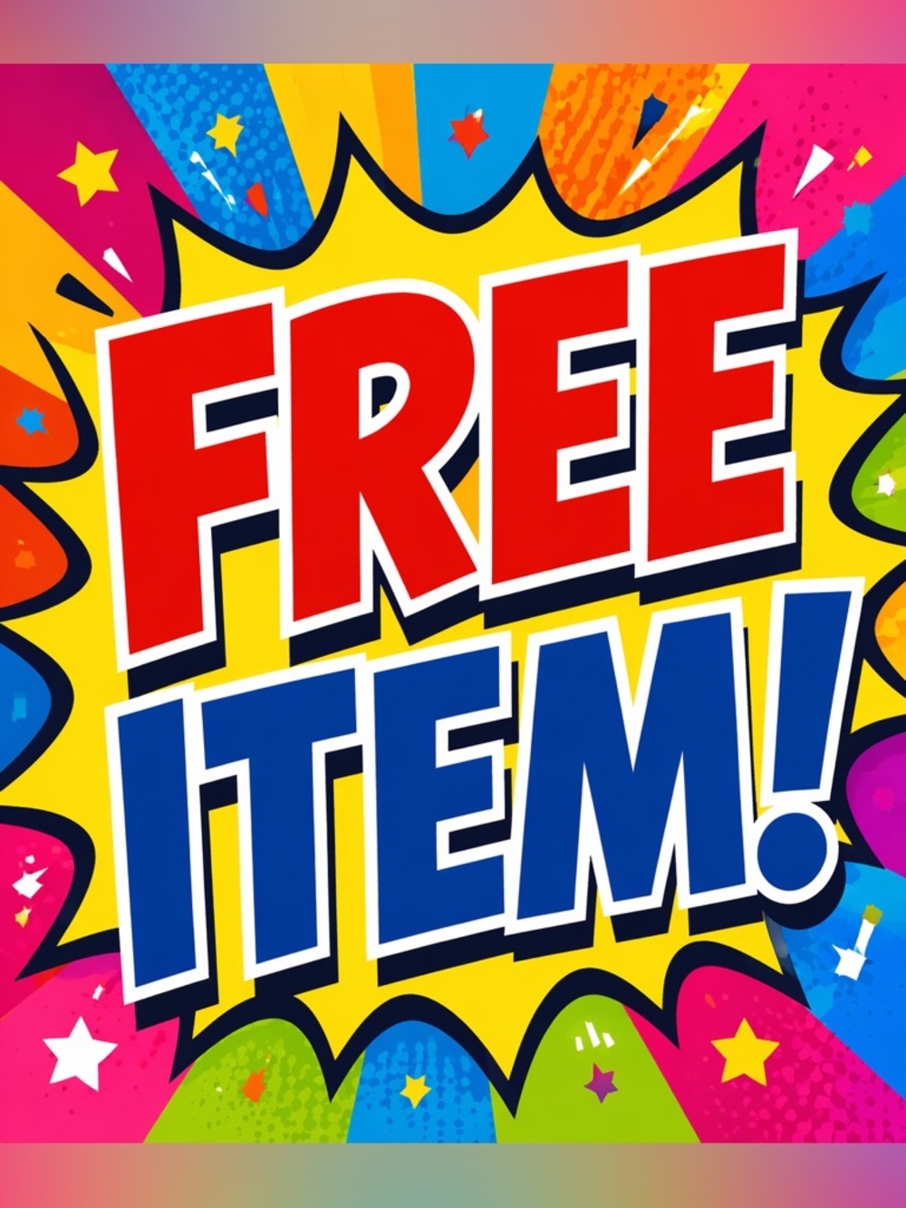 FREE ITEM! Bold Pop Art Graphic Print